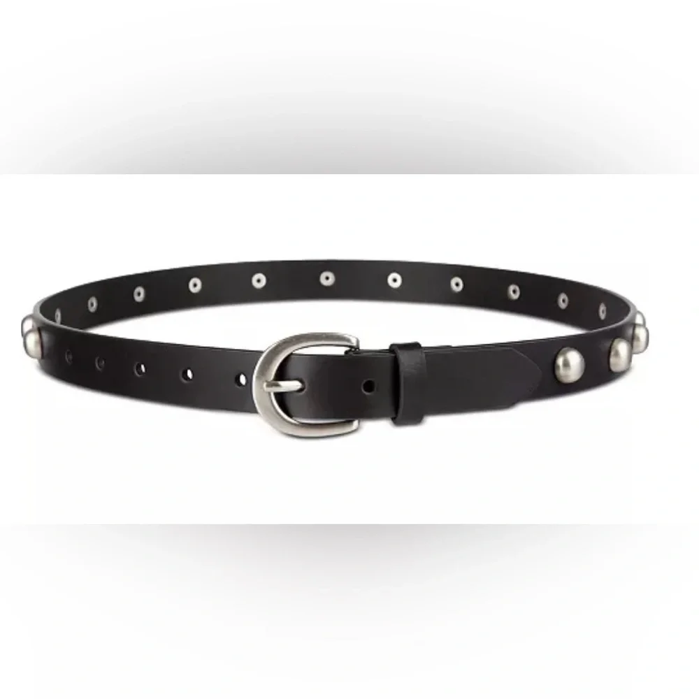 NEW! Women’s LEVI’S Black *Studded* Leather Harness Belt